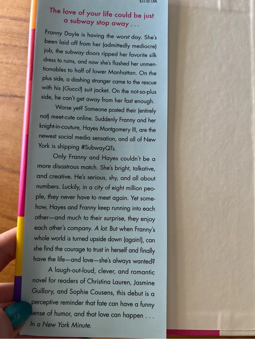 In a New York Minute by Kate Spencer Hardcover Book - Fiction, Novel, Romance